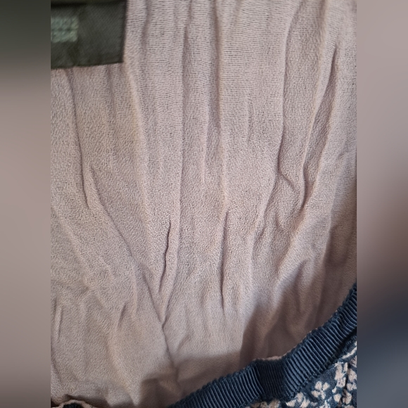 VTG Blouse Womens Blue/ Lt Pink Crinkle Boho Print Peasant Top Size Small - Picture 11 of 12